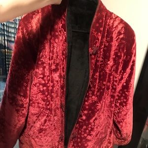 Velvet Vintage Reversible Smoking Jacket